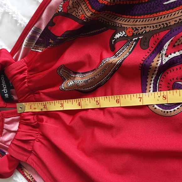 Le Chateau Jewel Toned Multi Colours medium halter top , - Picture 3 of 9